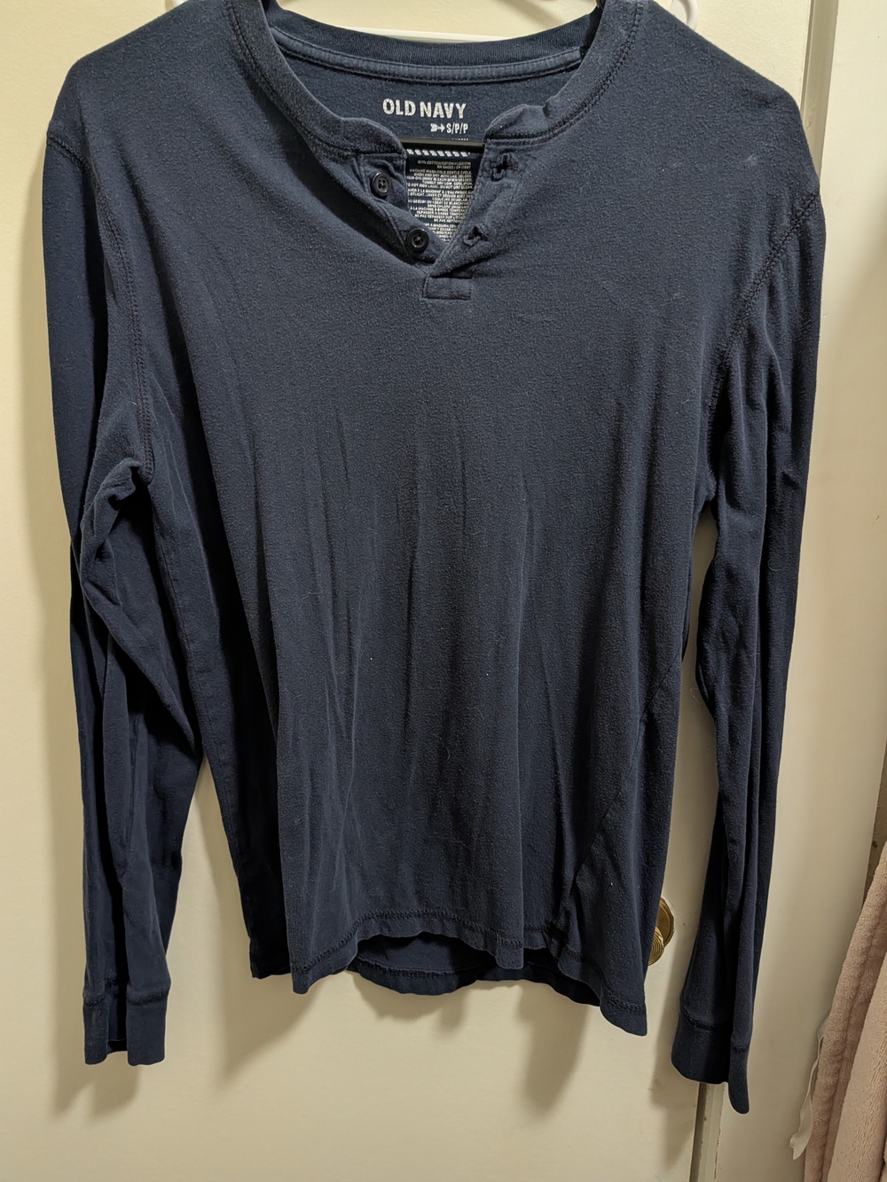Old Navy Men's Dark Navy Long-Sleeve Henley
